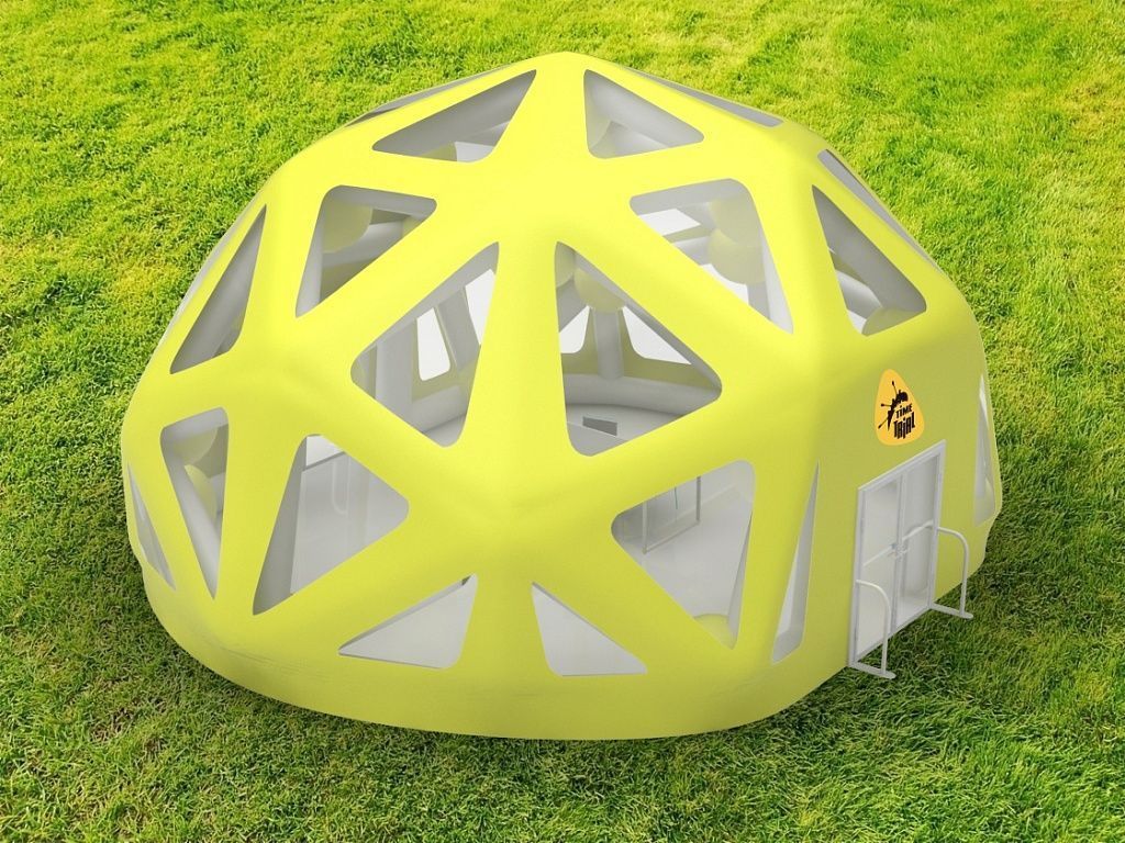 Пневмокаркасный павильон в форме купола